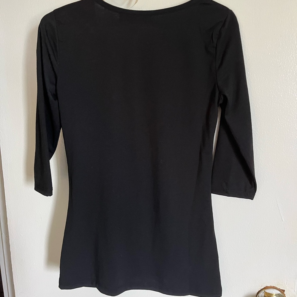 One Step Ahead Black Blouse Elegant and Versatile - Picture 3 of 3